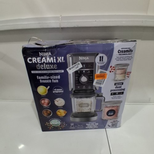 NINJA CREAMI DELUXE 11-IN-1 DIGITAL FROZEN TREAT MAKER - MAKES 24OZ PINTS - SILVER (MODEL: NC501) image 5