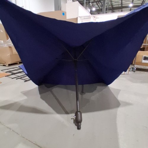 RECTANGULAR PATIO UMBRELLA WITH TILT AND CRANK - 7FTX13FT - NAVY BLUE image 2