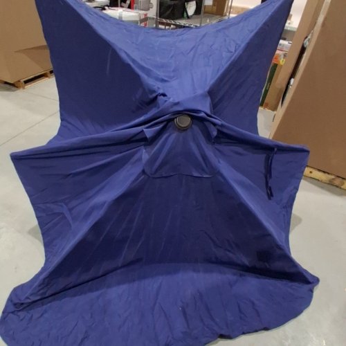 RECTANGULAR PATIO UMBRELLA WITH TILT AND CRANK - 7FTX13FT - NAVY BLUE image 3