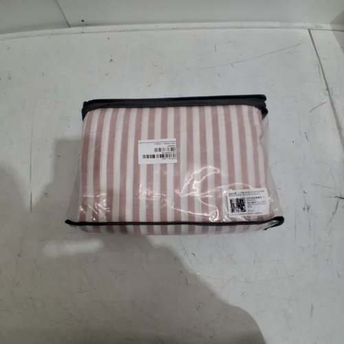 2PC JOLUSERE 100% COTTON STRIPED DUVET COVER AND PILLOW COVER - TWIN - PINK /WHITE image 3