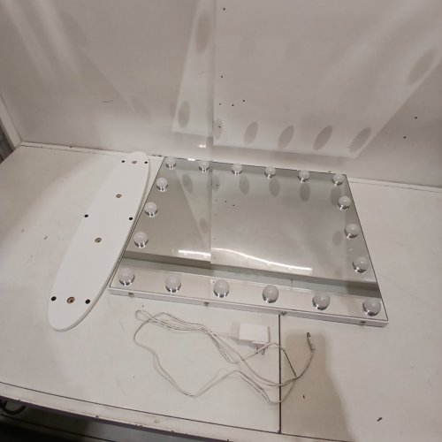 LUXFURNI HOLLYWOOD VANITY MAKE UP MIRROR WITH 18 LED BULBS - 3 COLOR MODES - 20.5" X 23.5" - WHITE image 3