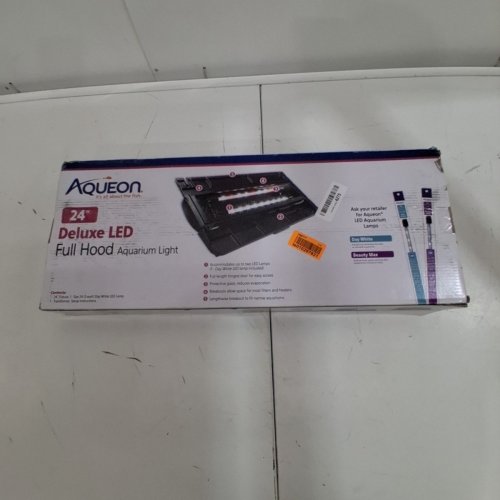 AQUEON DELUXE LED FULL HOOD AQUARIUM HOOD ONLY - 24" - BLACK image 5