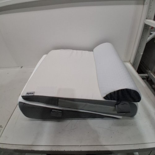 3PC WGAKCED WEDGE PILLOW SET FOR BACK NECK & SHOULDERS - 12" - WHITE/GREY (MODEL: WA2212-KQC-BS) image 2