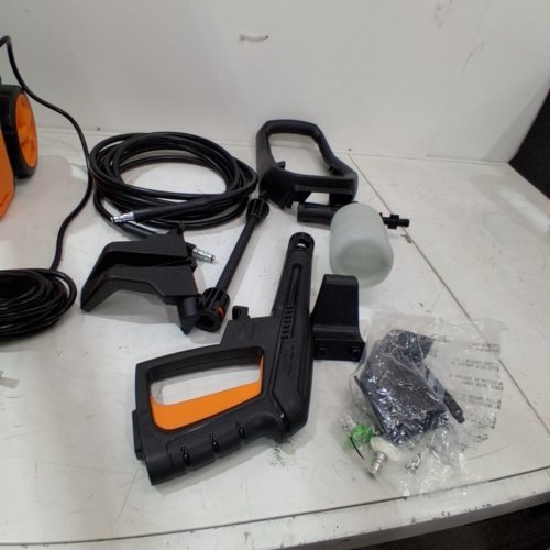 BIRTECHWAY ELECTRIC PRESSURE WASHER WITH ADJUSTABLE SNOW FOAM CANNON AND 4 QUICK CONNECT NOZZLES - 3000 PSI 2.4GPM - BLACK/ORANGE (MODEL: JX1610004) image 4