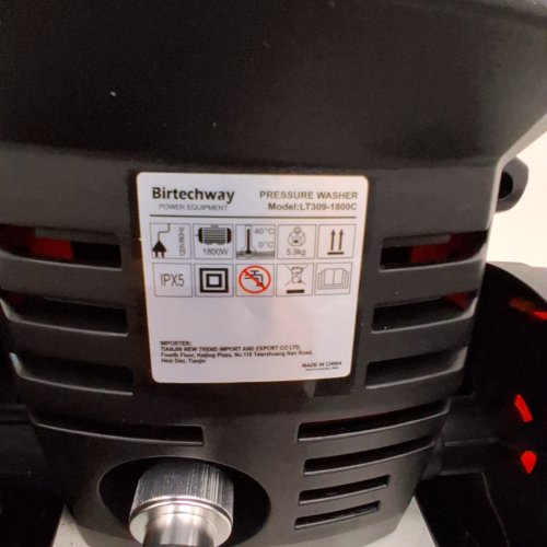 BIRTECHWAY ELECTRIC PRESSURE WASHER WITH ADJUSTABLE SNOW FOAM CANNON AND 4 QUICK CONNECT NOZZLES - 3000 PSI 2.4GPM - BLACK/ORANGE (MODEL: JX1610004) image 5