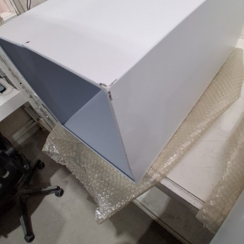 3PC METAL DECOR PLINTH WEDDING PROPS - 35.4" X 13.7" X 13.7" - 29.7" X 12.5" X 12.5" - 25.5" X 11.8" X 11.8" - WHITE image 5