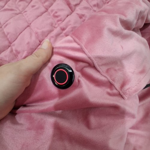 USB HEATED WEARABLE BLANKET - 30" X 47" - PINK (MODEL: MU-H3) image 2
