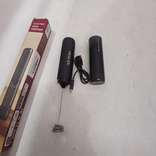 CIRCLE JOY RECHARGEABLE TWO-SPEED SETTINGS ELECTRIC MILK FROTHER - BLACK image 2