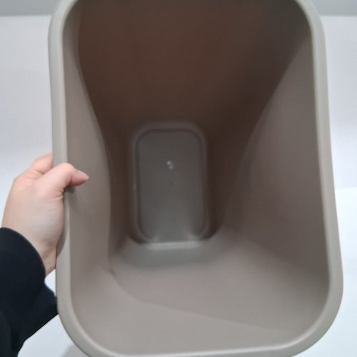 RUBBERMAID RECTANGULAR WASTEBASKET TRASH CAN - 10GAL - BEIGE (MODEL: FG295700BEIG) image 4