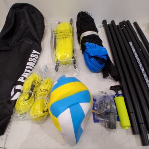 PATIASSY OUTDOOR PORTABLE VOLLEYBALL NET SET - YELLOW\BLACK image 3