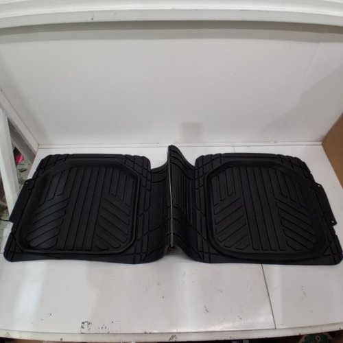 3PC MOTORTREND TRIM TO FIT DEEP DISH HEAVY-DUTY ALL-WEATHER VEHICLE FLOOR MATS - UNIVERSAL - BLACK image 2