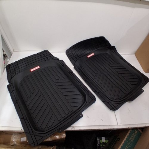 3PC MOTORTREND TRIM TO FIT DEEP DISH HEAVY-DUTY ALL-WEATHER VEHICLE FLOOR MATS - UNIVERSAL - BLACK image 3
