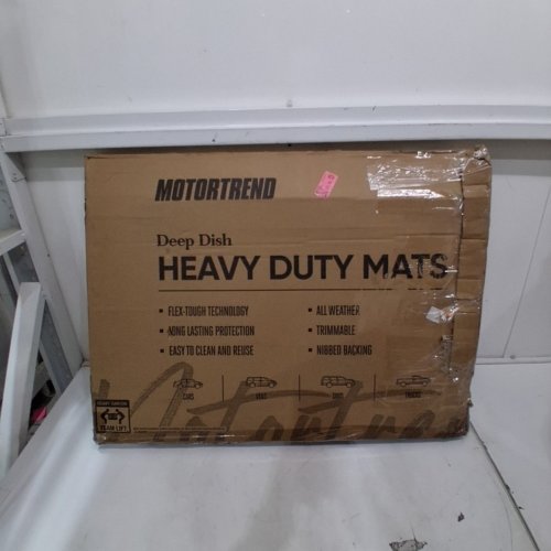 3PC MOTORTREND TRIM TO FIT DEEP DISH HEAVY-DUTY ALL-WEATHER VEHICLE FLOOR MATS - UNIVERSAL - BLACK image 4