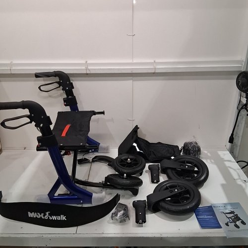 MAXWALK ALL TERRAIN ROLLATOR WITH BACKREST - BLUE(MODEL: ‎MW2402) image 2