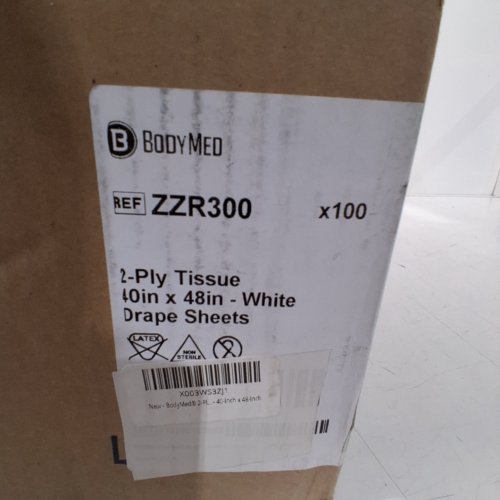100PK BODYMED 2-PLY WHITE TISSUE DRAPE SHEETS - 40" X 48" - WHITE (ITEM: ZZR300) image 2