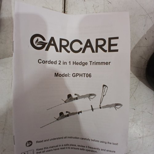 GARCARE CORDED 2-IN-1 POLE HEDGE TRIMMER WITH LASER CUTTING BLADE SHOULDER STRAP AND COVER -EXTENDABLE REACH: 7.4FT TO 9FT BLADE: 17.7" (MODEL: GPHT06) image 3