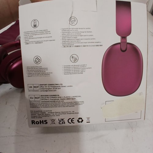 RORSOU ACTIVE NOISE CANCELLATION WIRELESS HEADPHONES - BURGUNDY (MODEL: C6) image 2