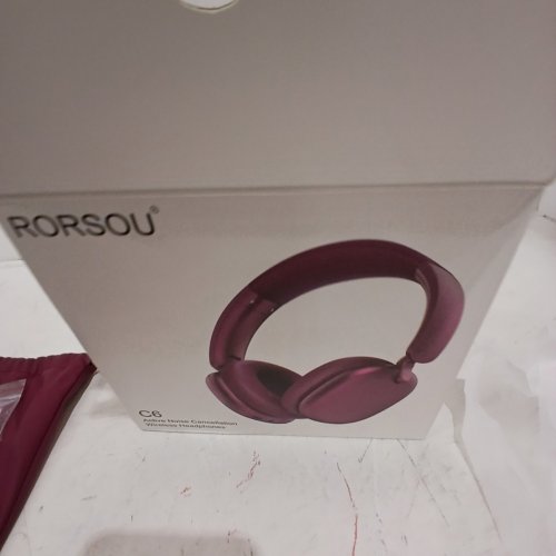 RORSOU ACTIVE NOISE CANCELLATION WIRELESS HEADPHONES - BURGUNDY (MODEL: C6) image 4