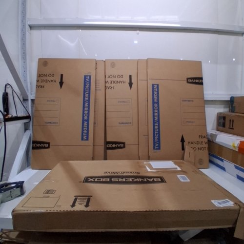 3PK BANKERS BOX SMOOTHMOVE MOVING BOXES FOR TVS/PICTURES/MIRRORS - 37"X27"X4" - KRAFT BROWN (MODEL#: 7711201) image 2