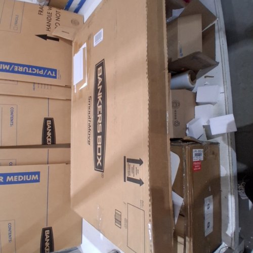 3PK BANKERS BOX SMOOTHMOVE MOVING BOXES FOR TVS/PICTURES/MIRRORS - 37"X27"X4" - KRAFT BROWN (MODEL#: 7711201) image 3