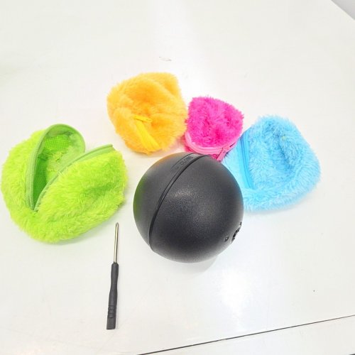 MICROFIBER MINI ROBOTIC MOP BALL PET TOY - MULTICOLOR image 2