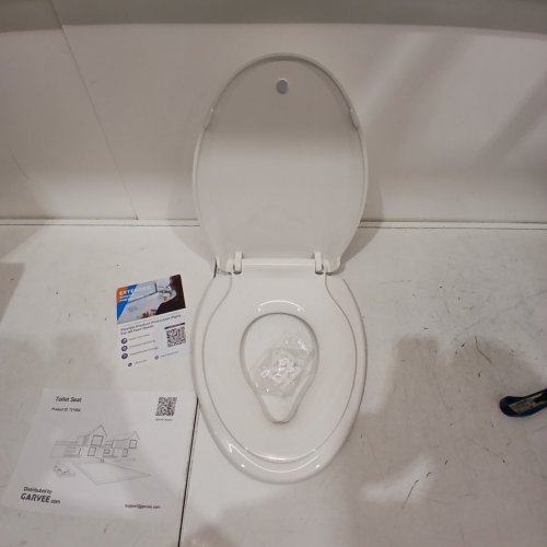 GARVEE ELONGATED TOILET SEAT WITH BUILT-IN TODDLER SEAT - 19" - ELONGATED - WHITE (MODEL: PHO_0VP6OQUI) image 3