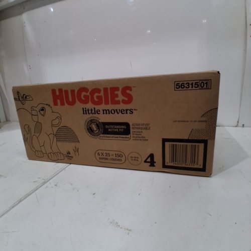 150PK HUGGIES LITTLE MOVERS DIAPERS - SIZE 4 image 2