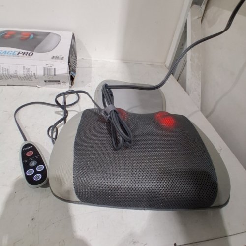 HOMEDICS SHIATSU VIBRATION HEAT MASSAGE PILLOW WITH REMOTE - GRAY (MODEL: SP-125H) image 2