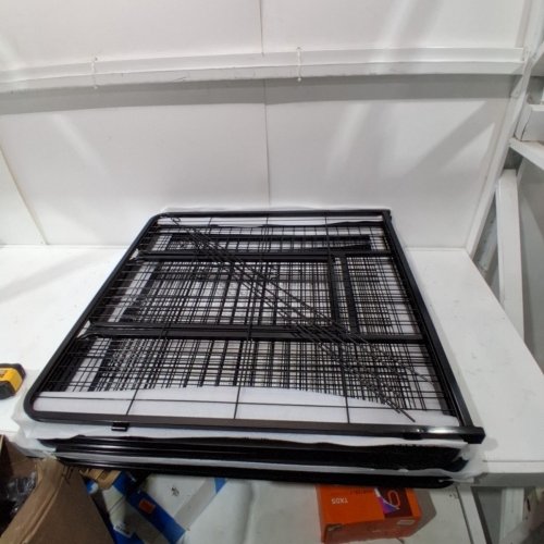 BESTPET HEAVY DUTY PET PLAYPEN WITH DOOR - 8 PANELS - 32" - BLACK (MODEL: HP3232-8-BLACK) image 2