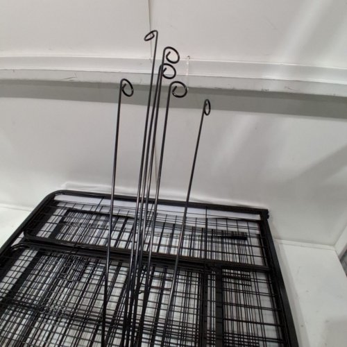 BESTPET HEAVY DUTY PET PLAYPEN WITH DOOR - 8 PANELS - 32" - BLACK (MODEL: HP3232-8-BLACK) image 3
