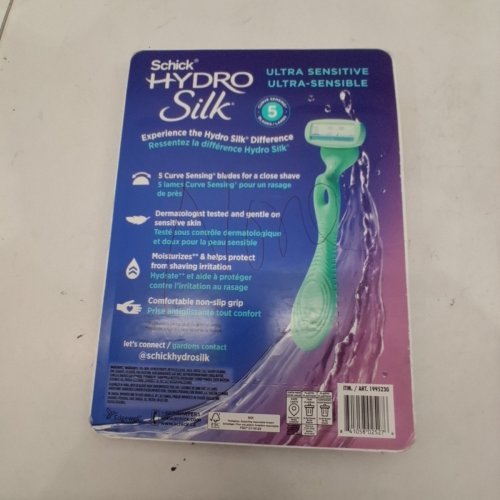 12PC SCHICK HYDRO SILK ULTRA SENSITIVE RAZOR AND REFILL CARTRIDGES image 3