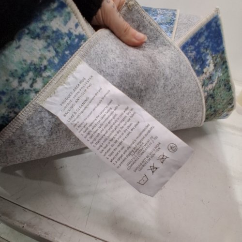 MACHINE WASHABLE SHORT PILE SOFT HOME AREA RUG- 8FT X 10FT - BLUE image 2