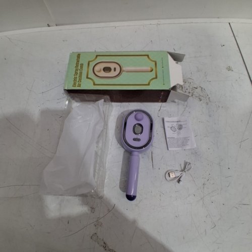 ELECTRIC SPRAY RETRACTABLE AIR CUSHION MASSAGE HAIR COMB - PURPLE image 3