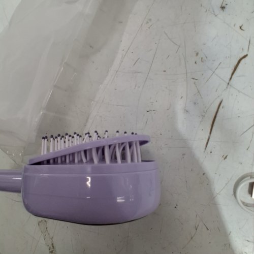 ELECTRIC SPRAY RETRACTABLE AIR CUSHION MASSAGE HAIR COMB - PURPLE image 5