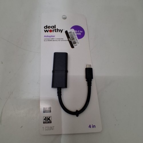 DEALWORTHY USB-C TO HDMI ADAPTER - BLACK image 2