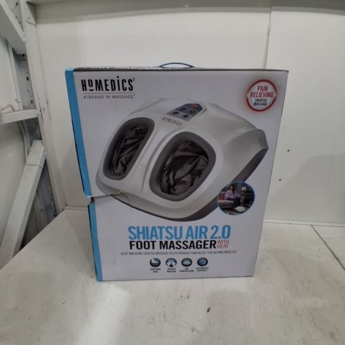 HOMEDICS SHIATSU AIR 2.0FT MASSAGER WITH HEAT - WHITE AND GRAY (MODEL: FMS-351HJ) image 5