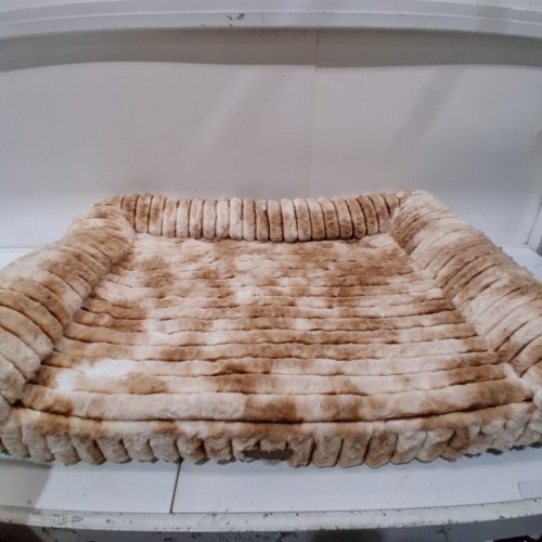 COZY KISS FAUX FUR ORTHOPEDIC DOG BED FOR MEDIUM DOGS - 34"X27" - TIE-DYE BROWN (MODEL: CK25BS008) image 3