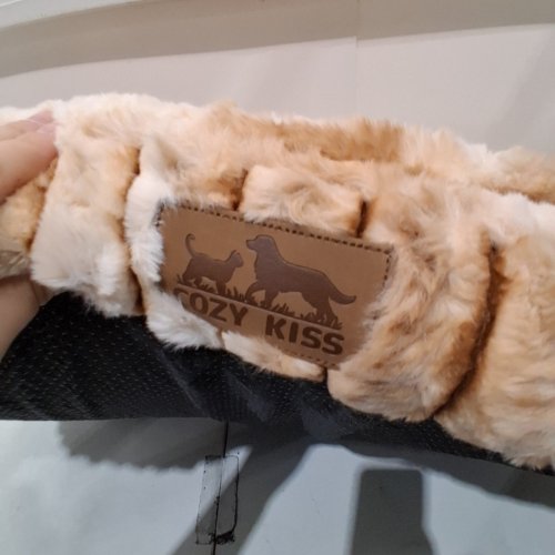COZY KISS FAUX FUR ORTHOPEDIC DOG BED FOR MEDIUM DOGS - 34"X27" - TIE-DYE BROWN (MODEL: CK25BS008) image 4