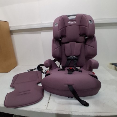 GRACO TRANZITIONS 3-IN-1 LIGHTWEIGHT ADJUSTABLE HEIGHT HARNESS BOOSTER CAR SEAT WITH CUP HOLDERS - 100LB MAX WEIGHT - ELOISE PURPLE (MODEL: 2217080) image 3