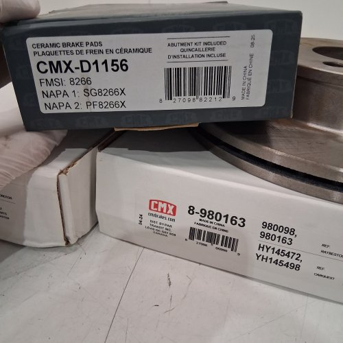 4PC CMX FRONT DISC BRAKE ROTOR AND PADS REPLACEMENTS FOR 2006-2011 HYUNDAI ACCENT & KIA RIO/RIO5 - SILVER (MODEL: 8-980163/CMX-D440) image 3