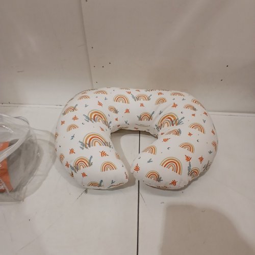 JOLLY JUMPER THE BABY SITTER NURSING PILLOW - COTTON SUPPORT CUSHION FOR BREASTFEEDING - WHITE, MULTI RAINBOW image 3