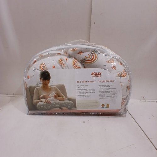 JOLLY JUMPER THE BABY SITTER NURSING PILLOW - COTTON SUPPORT CUSHION FOR BREASTFEEDING - WHITE, MULTI RAINBOW image 5