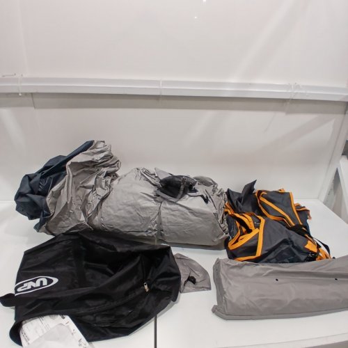 UNP TENTS 6 PERSON WATERPROOF WINDPROOF EASY SETUP / DOUBLE LAYER FAMILY CAMPING TENT - 10FT X 9FT X 78" - GREY/ORANGE (MODEL: ‎UNP-100978-GY) image 4