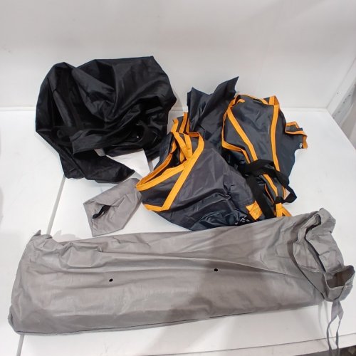 UNP TENTS 6 PERSON WATERPROOF WINDPROOF EASY SETUP / DOUBLE LAYER FAMILY CAMPING TENT - 10FT X 9FT X 78" - GREY/ORANGE (MODEL: ‎UNP-100978-GY) image 5