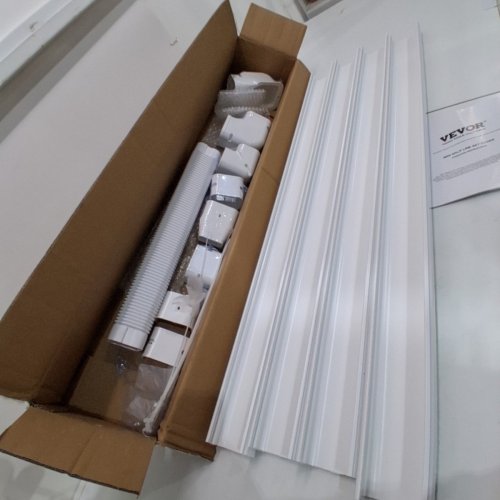 MINI SPLIT LINE SET COVER PVC DECORATIVE PIPE LINE COVER FOR AIR CONDITIONER WITH 4 STRAIGHT DUCTS - 15.8FT ( MODEL-1100061669) image 3