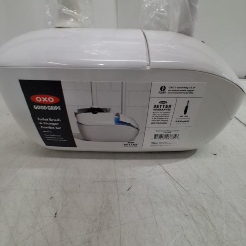 OXO GOOD GRIPS HIDEAWAY TOILET BRUSH AND PLUNGER COMBO SET - WHITE (MODEL: 1373580) image 5