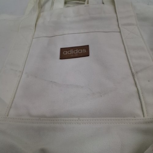 WOMEN’S ADIDAS CANVAS COURT TOTE BAG - 25L - WHITE - (MODEL: JJ7504/1967363) image 4