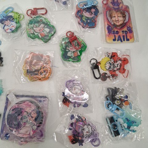 16PK ASSORTED ANIME KEYCHAINS - MULTICOLOR image 4