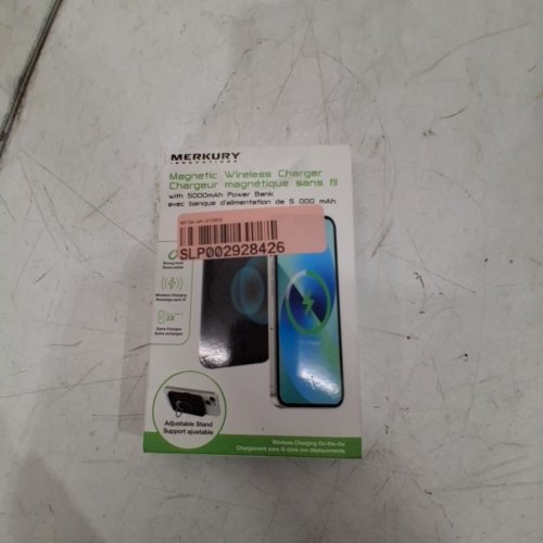 MERKURY MAGNETIC WIRELESS CHARGER WITH 5000MAH POWER BANK - BLACK image 5
