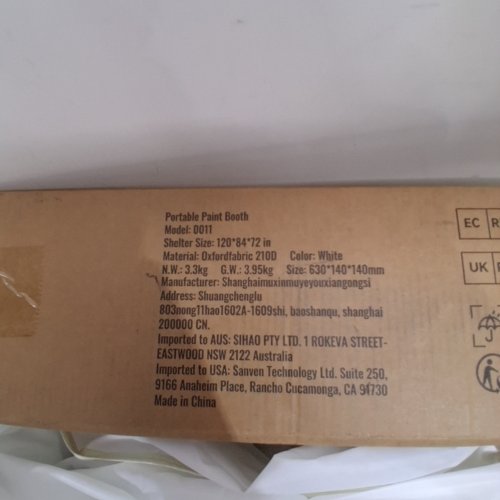 VEVOR PAINT BOOTH - 10FT X 7FT X 6FT - WHITE (MODEL : 0011) image 4